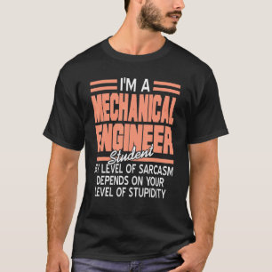 Camiseta Eu sou um estudante de Engenheiro mecânico present