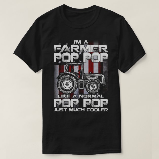 Camiseta Eu sou um fazendeiro pop de pop para Arranjar Pres (Frente do Design)