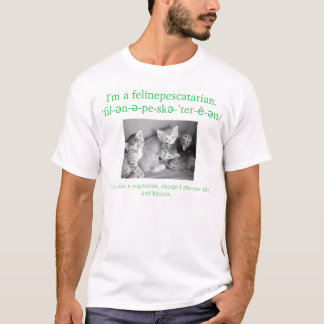 Camiseta Eu sou um felinepescatarian.