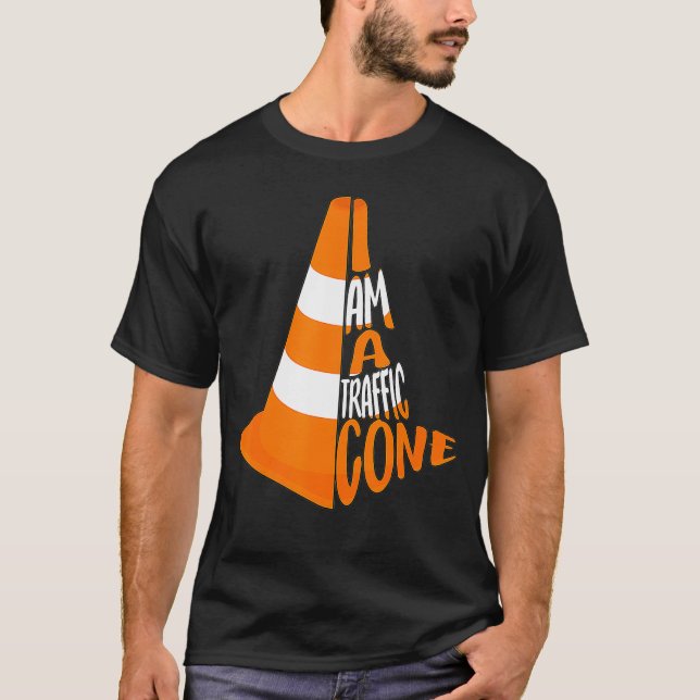 Camiseta Eu Sou Um Figurino De Cone De Trânsito Fácil (Frente)