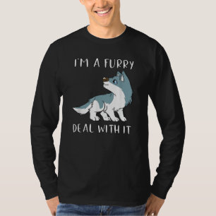 Camiseta Eu Sou Um Furries Aceito Com Isso Fandom Fofo de F