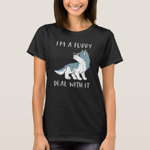 Camiseta Eu Sou Um Furries Lidar Com Isso Fandom Fofo De Fu