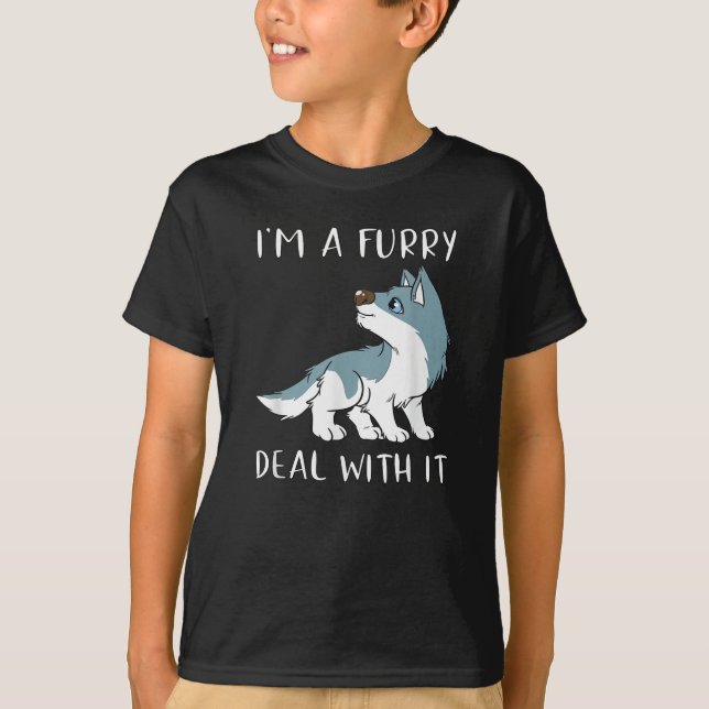 Camiseta Eu Sou Um Furros Lidar Com Isso Fandom Fofo De Fur (Frente)