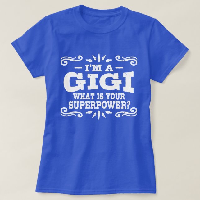 Camiseta Eu sou um Gi O que é a sua superpotência (Frente do Design)