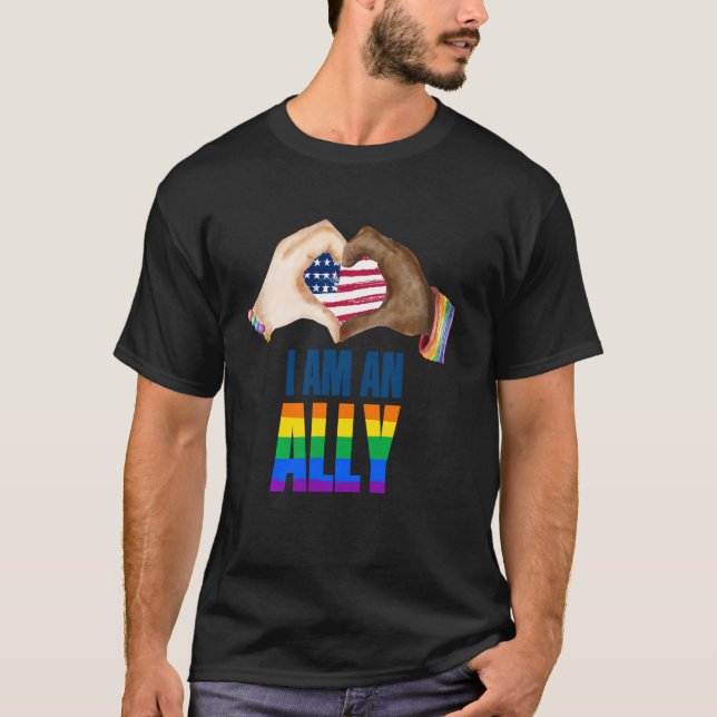 Camiseta Eu sou um Gif Gay Trans Pan Queer LGBTQ Lésbica (Frente)
