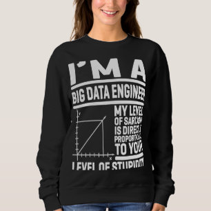 Camiseta Eu sou um grande Engenheiro de dados Meu nível de