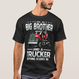 Camiseta Eu sou um grande irmão e caminhoneiro, nada me ass