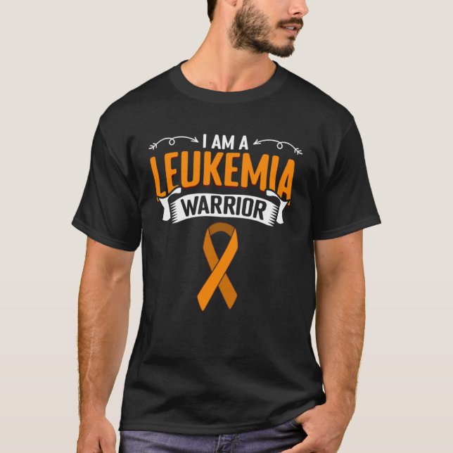 Camiseta Eu Sou Um Guerreiro De Leucemia Sensibilização Lar (Frente)