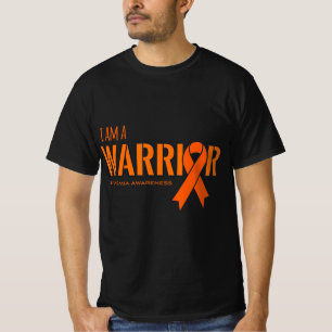 Camiseta Eu sou um guerreiro Leucemia Cancer Consciência
