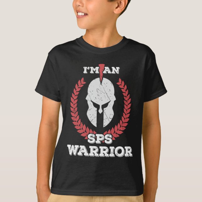 Camiseta Eu sou um guerreiro Sps Sensor Sólida Sindroma Pes (Frente)