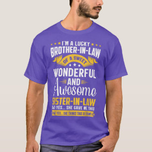 Camiseta Eu sou um Irmão Sortudo de uma IrmãEmDireito Engra