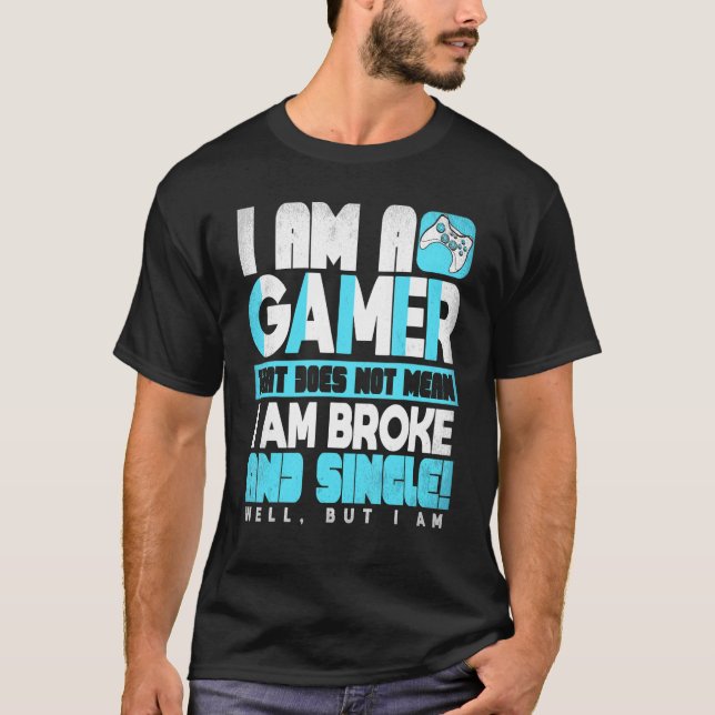 Camiseta Eu sou um jogador do console do jogo para jogos de (Frente)