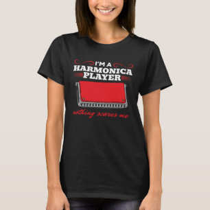Camiseta Eu sou um jogador Harmonica Nada me assusta Harmon