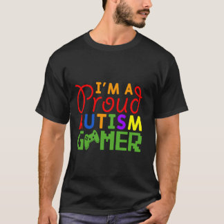 Camiseta Eu sou um jogo de vídeo de jogador de utismo