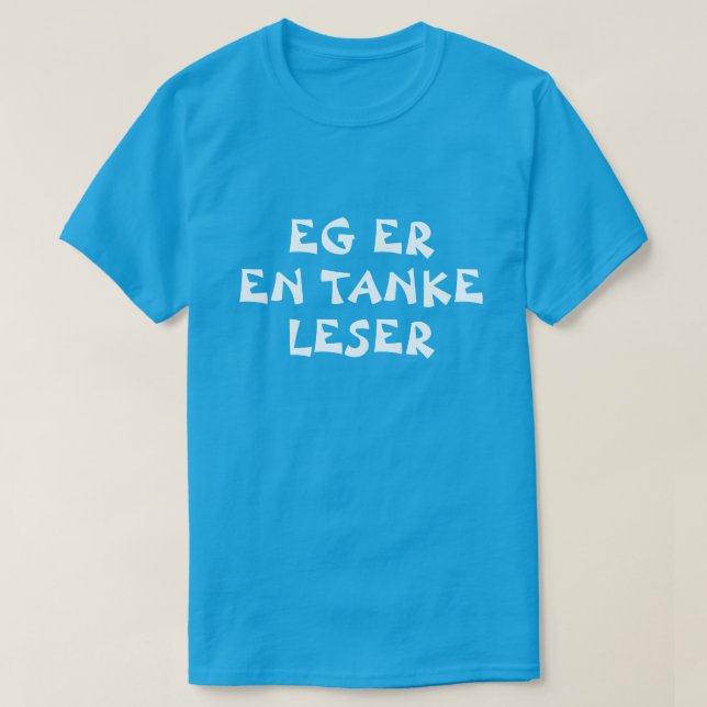 Camiseta eu sou um leitor de mentes em azul norueguês (Frente do Design)