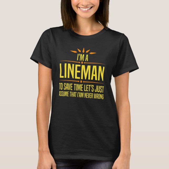 Camiseta Eu sou um Lineman (Frente)