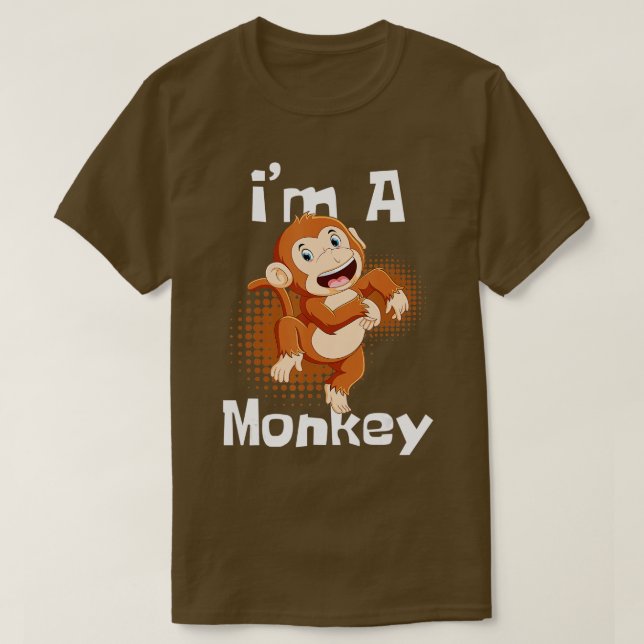 Camiseta Eu Sou Um Macaco Safari Zoo Amante de os animais P (Frente do Design)