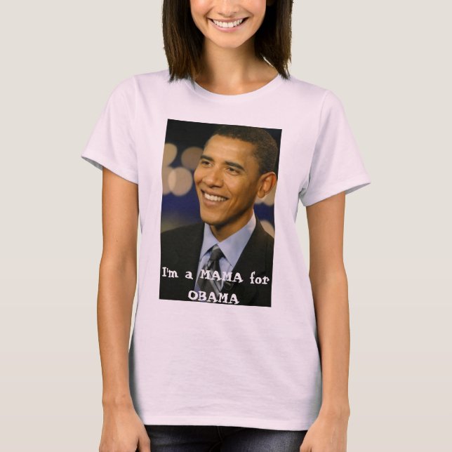 Camiseta Eu sou um MAMA para OBAMA (Frente)