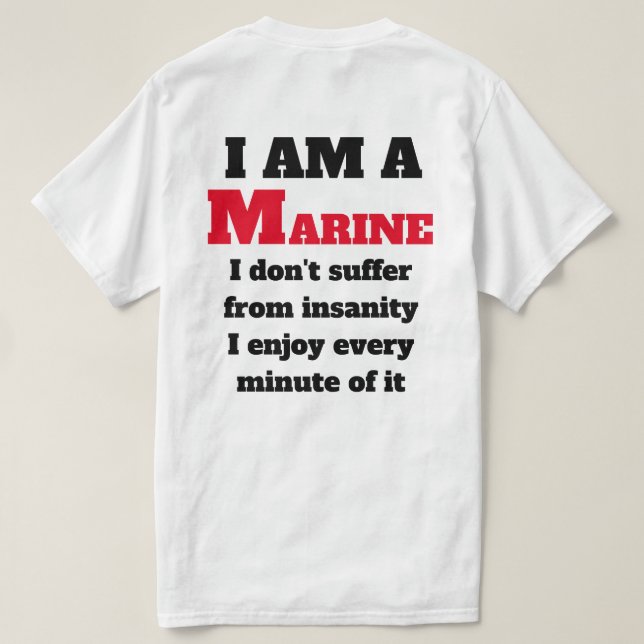 CAMISETA EU SOU UM MARINE (Verso do Design)