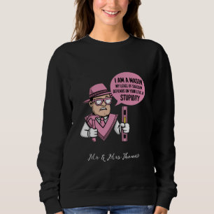 Camiseta Eu sou um Mason Meu nível de sarcasmo depende