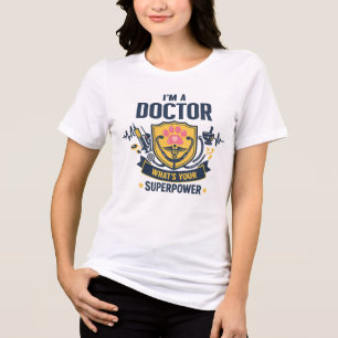 Camiseta Eu Sou um Médico – Qual é Seu Superpoder