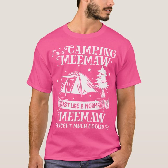 Camiseta Eu Sou Um Meemaw De Acampamento Como Uma Mula Norm (Frente)
