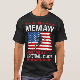 Camiseta Eu sou um MEMAW e um treinador de basquete