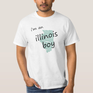 Camiseta Eu sou um menino de Illinois