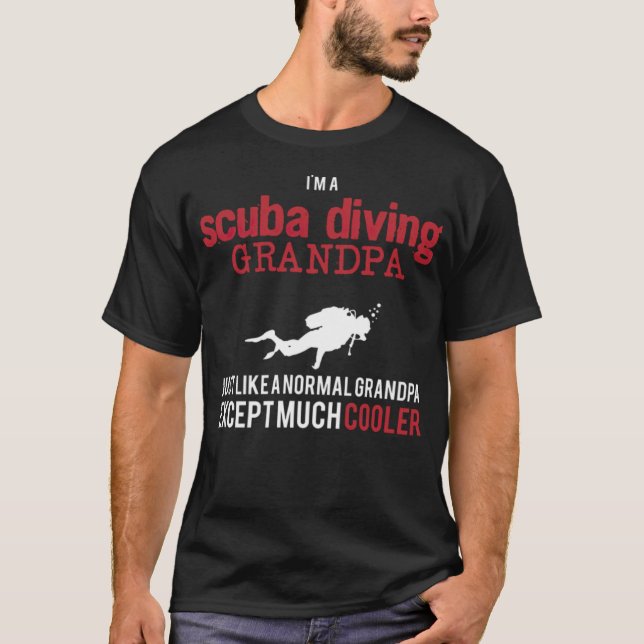 Camiseta Eu sou um mergulhador mergulhando no estilo livre  (Frente)