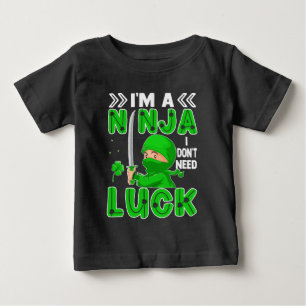 Camiseta Eu Sou Um Ninja Não Preciso de Sorte Dia de São Pa