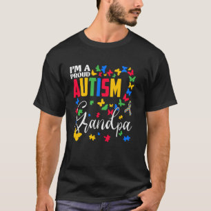 Camiseta Eu Sou Um Orgulhoso Avô de Autista Dia de Conscien