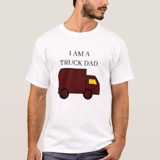 Camiseta Eu sou um Pai "Caminhão Marrom" - Texto Preto