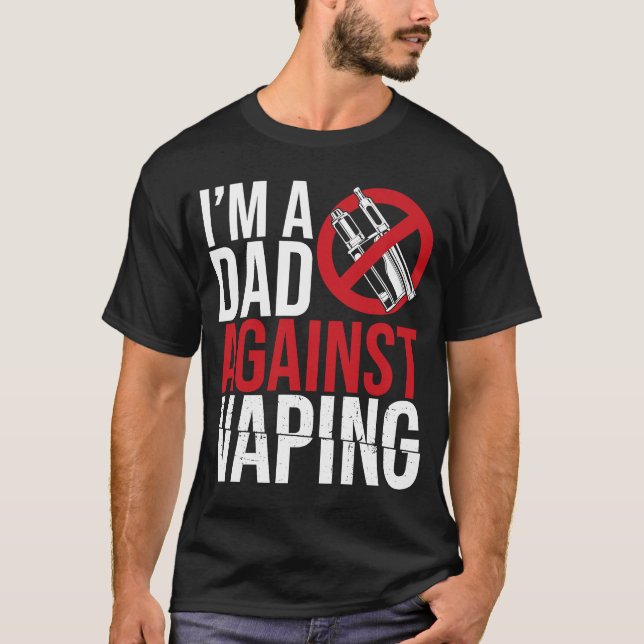 Camiseta Eu sou um Pai contra o violento anti-fumo de pais (Frente)