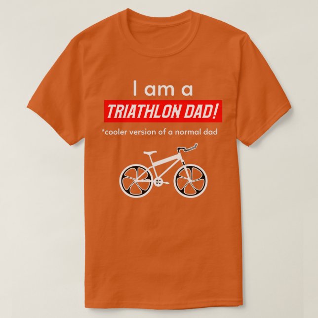 Camiseta Eu sou um Pai de Triathlon (Frente do Design)