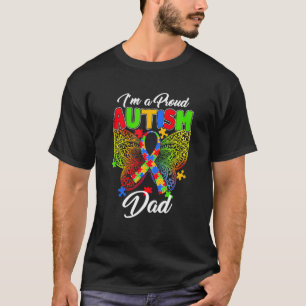 Camiseta Eu Sou Um Pai Orgulhoso de Autismo Autismo Consc