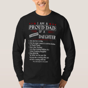 Camiseta Eu Sou Um Pai Orgulhoso De Um Nascer De Filha Teim