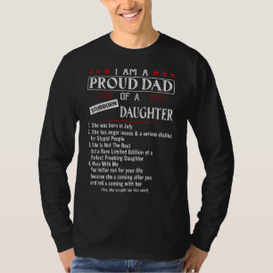 Camiseta Eu Sou Um Pai Orgulhoso De Uma Filha Teimosa