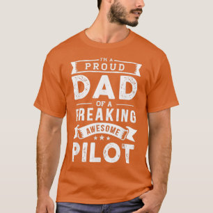 Camiseta Eu Sou Um Pai Orgulhoso Do Piloto Funny Dia de os