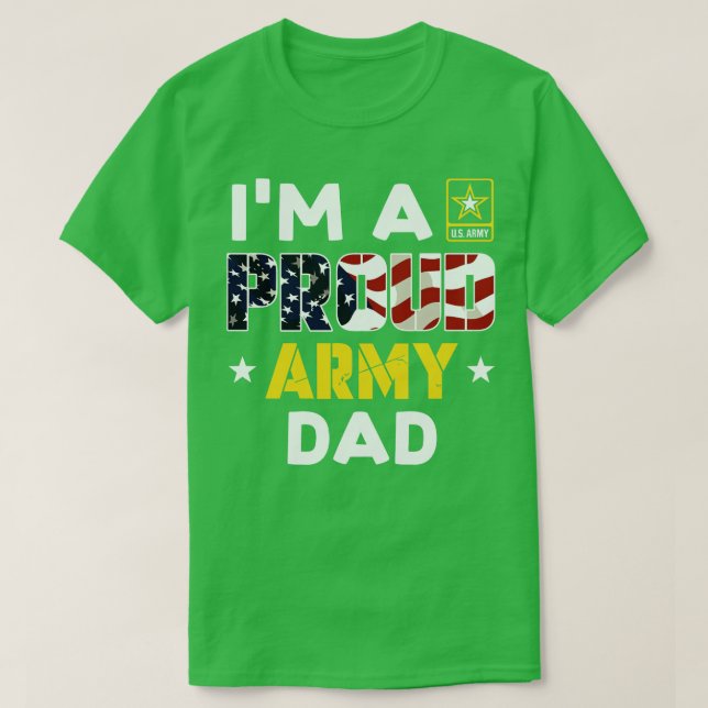 Camiseta Eu sou um PAI orgulhoso, soldado americano da famí (Frente do Design)