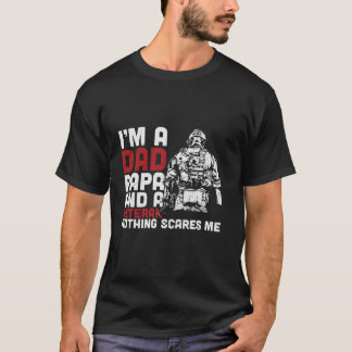 Camiseta Eu sou um Pai Papa e um Veterano nada me assusta