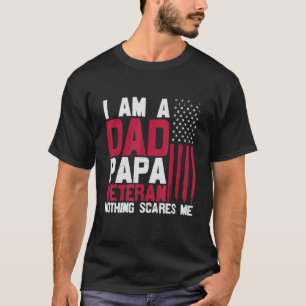 Camiseta Eu Sou Um Pai Papa Veterano Bandeira Dos Estados U