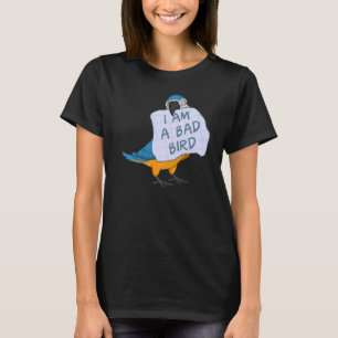 Camiseta Eu Sou Um Pássaro Mau, Eu Engraçado, Azul, Papagai