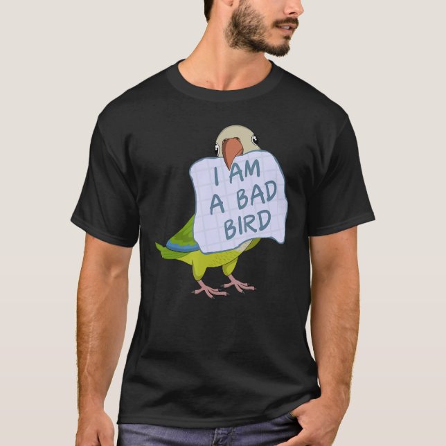 Camiseta Eu Sou Um Pássaro Mau Eu Engraçado Pais De Macaco  (Frente)