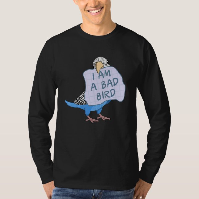 Camiseta Eu Sou Um Pássaro Mau, Eu Pinto Azul De Orçamento (Frente)