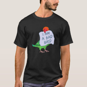 Camiseta Eu Sou Um Pássaro Mau Papagaio Lovebird de Fischer
