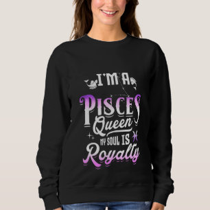 Camiseta Eu Sou Um Peixes Rainha Minha Alma É Royalty Sinal