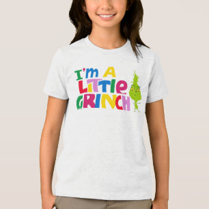 Camiseta Eu sou um pequeno Grinch gráfico colorido