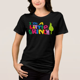 Camiseta Eu sou um pequeno Grinch gráfico colorido