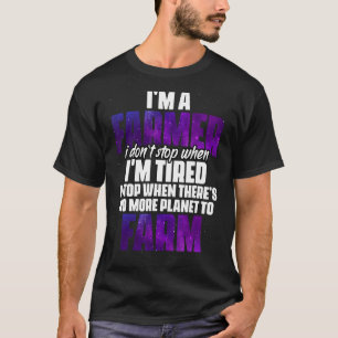 Camiseta Eu sou um planeta de fazendeiro humor para uma ven