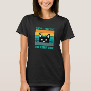 Camiseta Eu sou um pouco tímido, mas muito bonito, Gato de